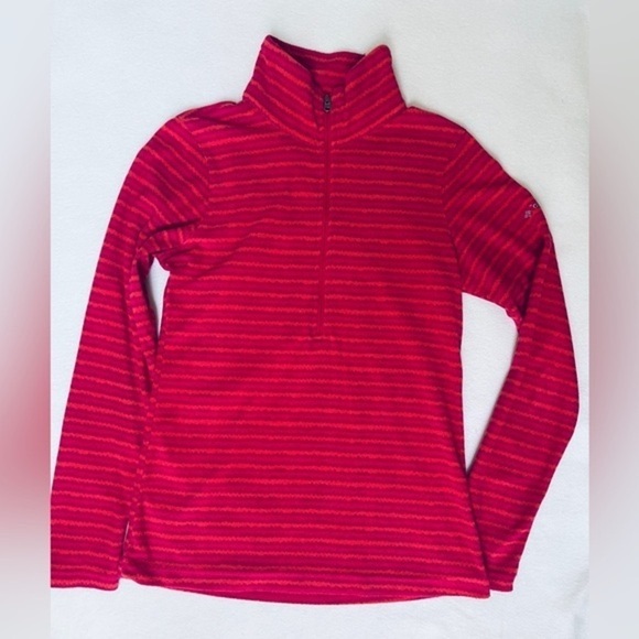 Columbia Glacial IV Print 1/2-Zip Fleece Pullover Ponk/Orange Steip | XS - Picture 1 of 7